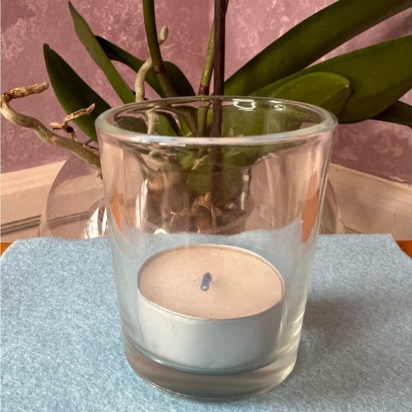 Van Gogh Almond Blossom Floral Candle Holder w inner holder and three tea lights - Picture 6 of 9